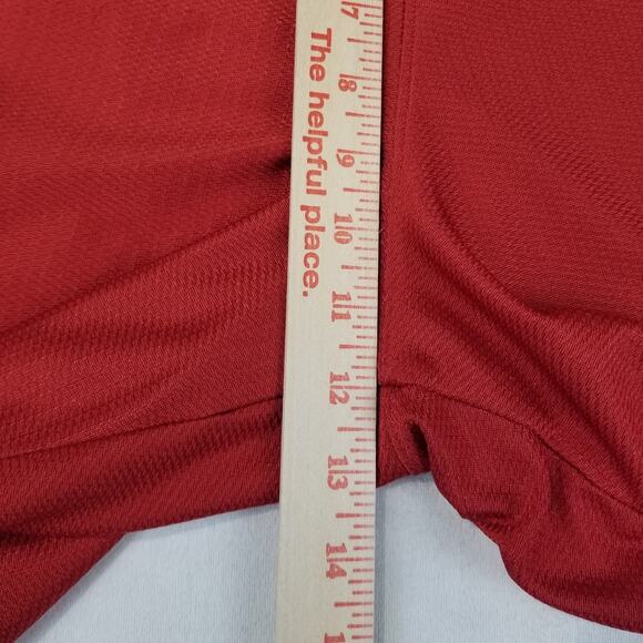 VTG Nike Basketball Shorts Mens Med Red Shiny Dazzle 9" Pockets Drawstring Y2K - Picture 8 of 12